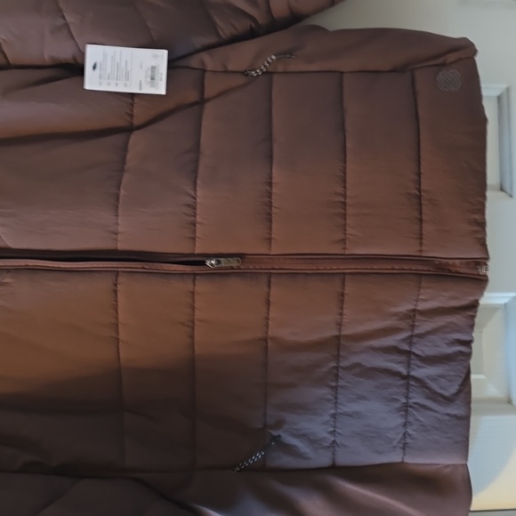 FLX BRAND MEN'S BROWN FRONT ZIPPERED QUILTED OUTDOOR JACKET COAT SIZE XL - Picture 9 of 16